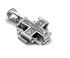 Sterling Silver Double Jerusalem Cross Pendant